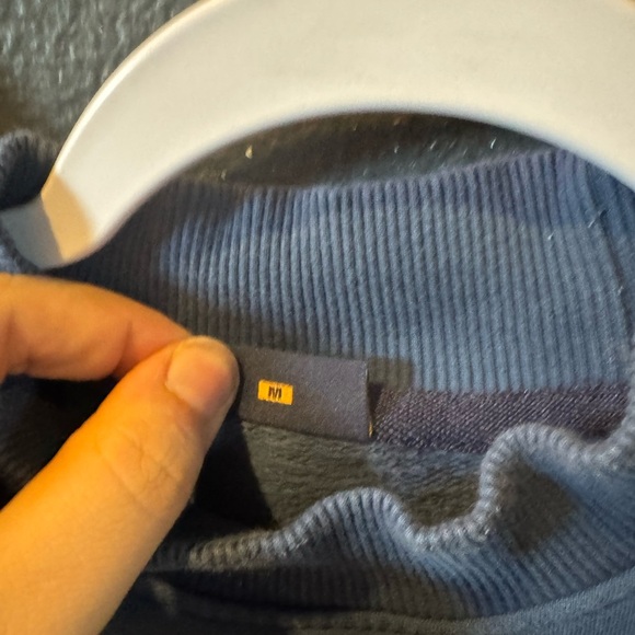Springcut Blue Crewneck Sweater with Ribbed Details Size Medium - Picture 4 of 5